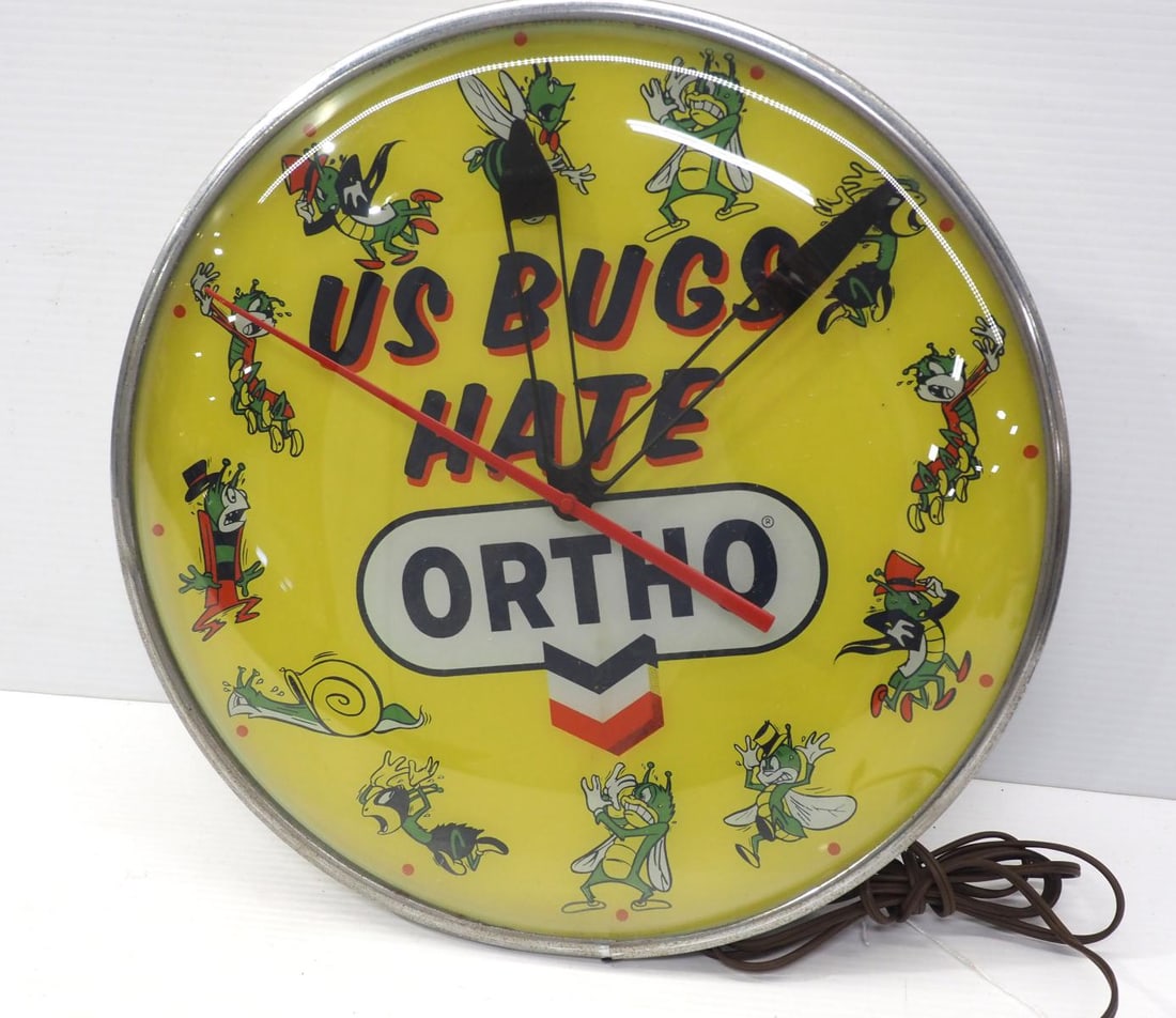 Us Bugs Hate Ortho lighted clock - 2
