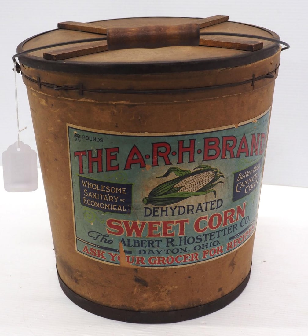 25-lb pressboard bucket with colorful paper label (1 of 3)