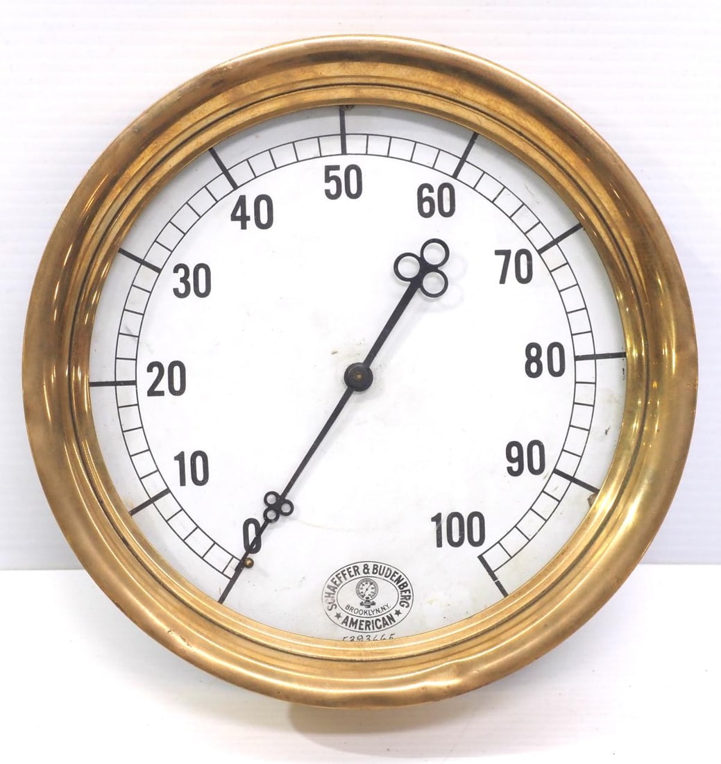 Schaeffer & Budenberg brass steam gauge (1 of 2)