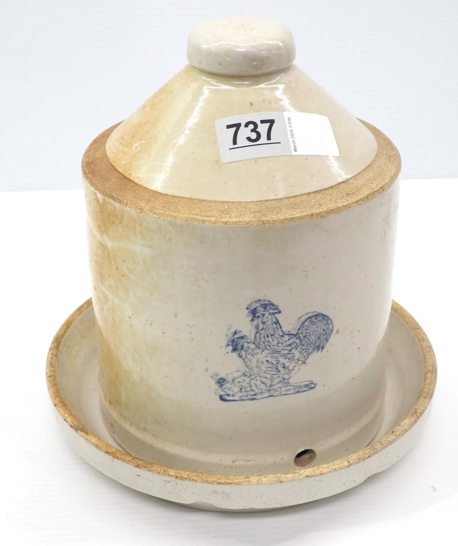 Ironstone crock chicken waterer (1 of 2)