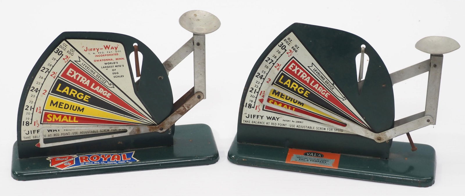 (2) Jiffy Way tin egg scales (1 of 3)