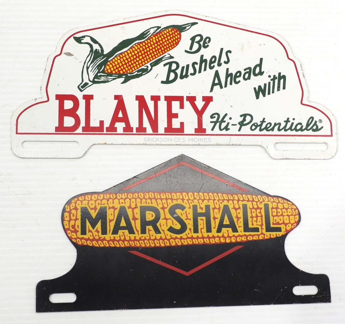 (2) Hybrid seed corn SST license plate toppers (1 of 2)