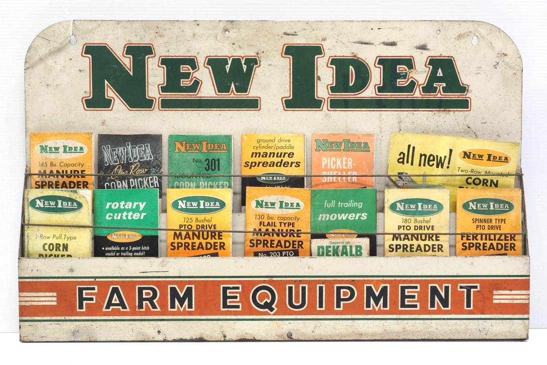 New Idea Farm Equipment brochure holder: 31"x20" SST New Idea Farm Equipment brochure holder - Fair