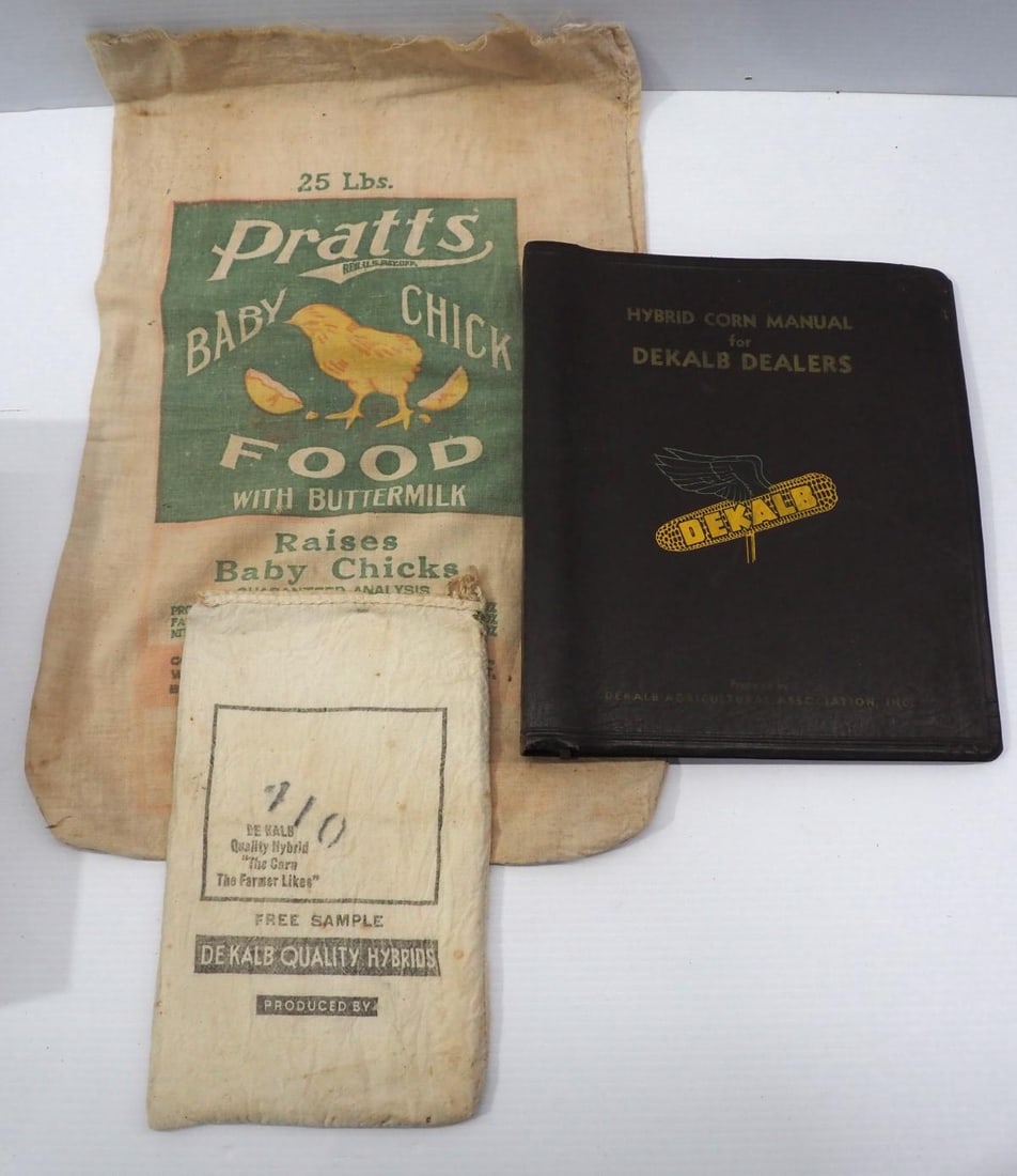 DeKalb manual & sample bag / Pratt's cloth bag (1 of 4)