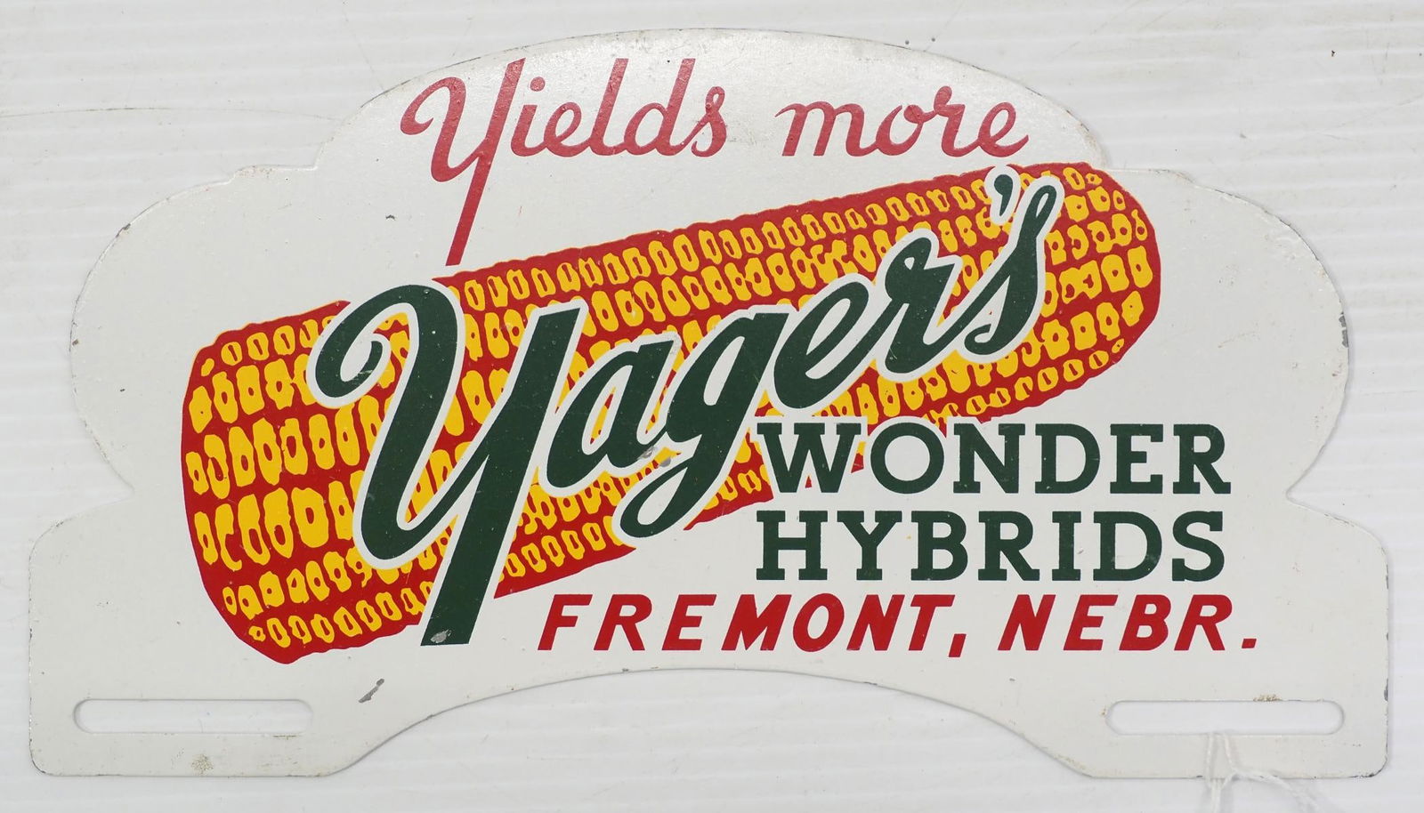 Yager's Wonder Hybrids license plate topper: Yager's Wonder Hybrids SST license plate topper