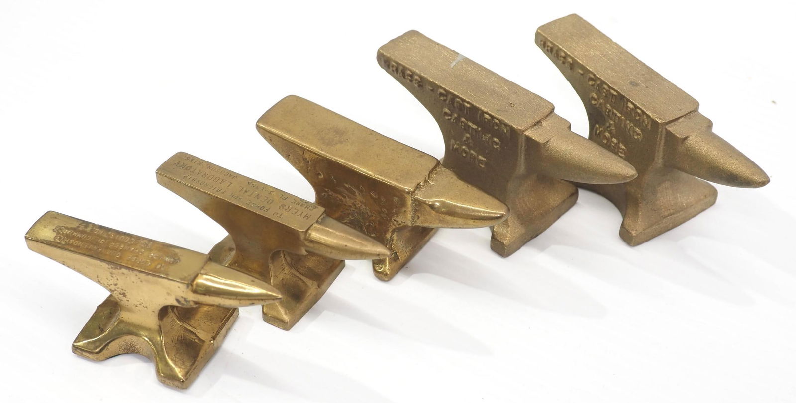 (5) Brass advertising anvils (1 of 3)