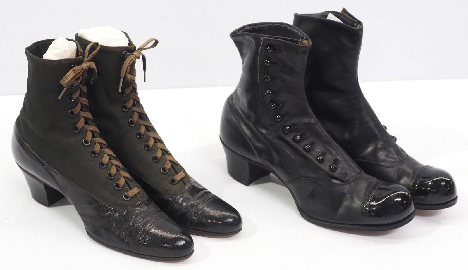 (2) Pair of early women's shoes (1 of 5)