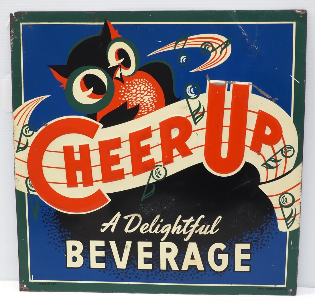 Cheer Up Beverage sign (1 of 3)