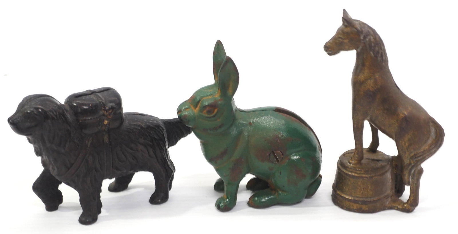 (3) Cast iron animal banks (1 of 3)