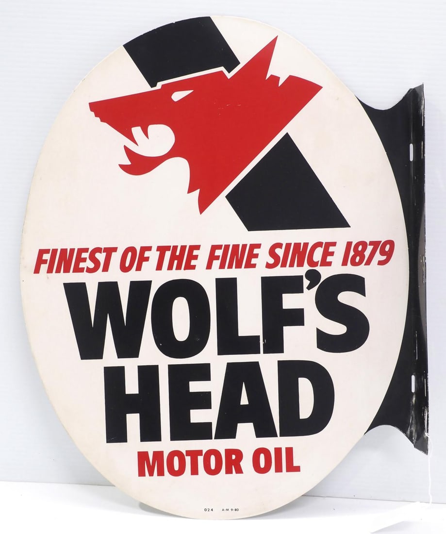 Wolf's Head Motor Oil sign (1 of 4)