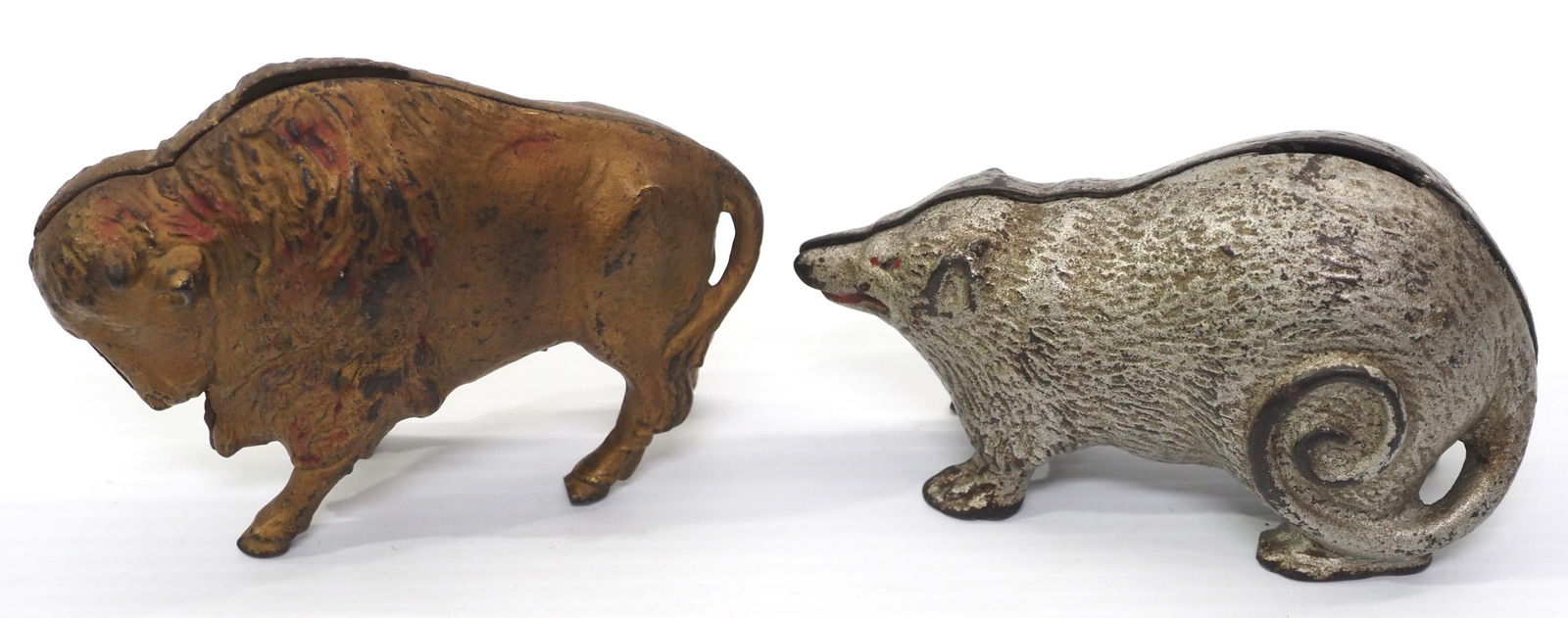 (2) Cast iron animal banks (1 of 3)
