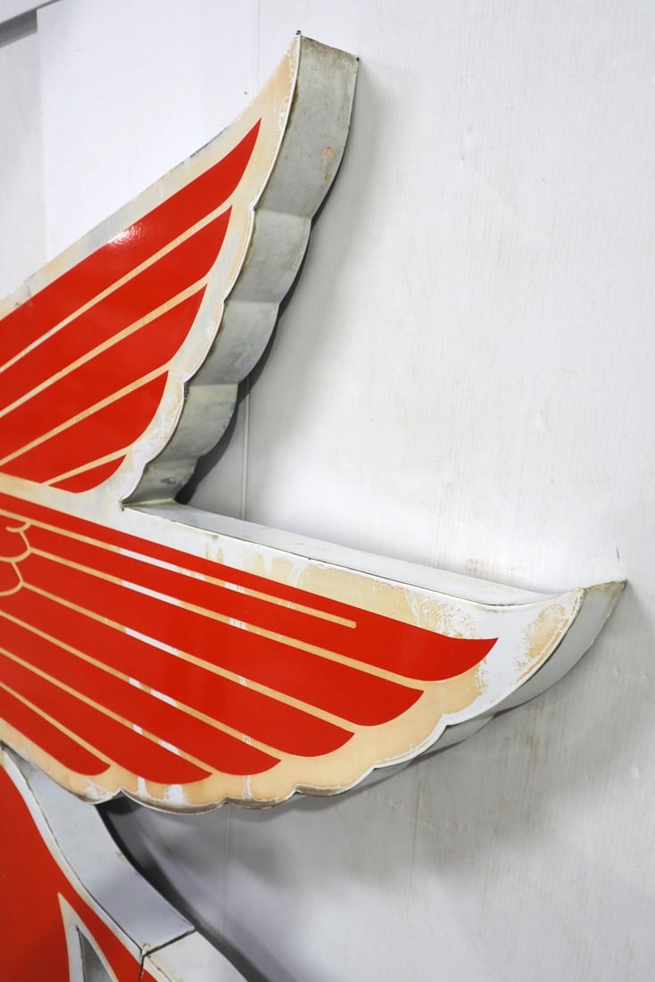 WOW! Large porcelain Pegasus sign - 2