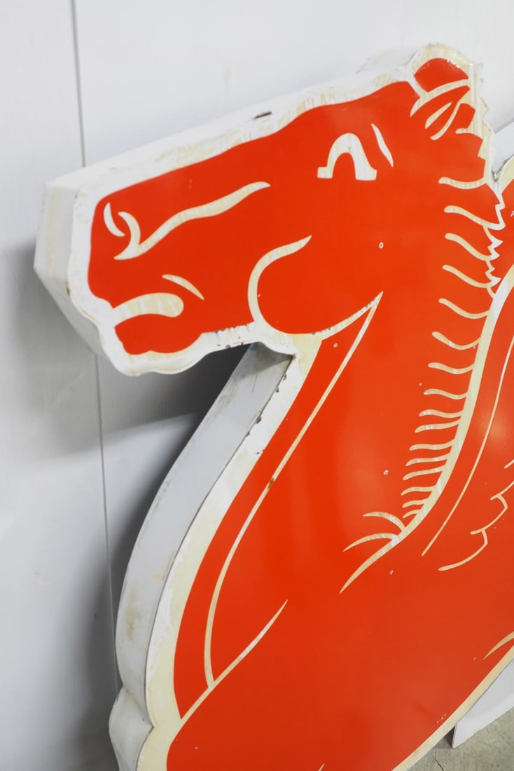 WOW! Large porcelain Pegasus sign - 5