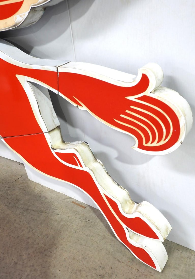 WOW! Large porcelain Pegasus sign - 6