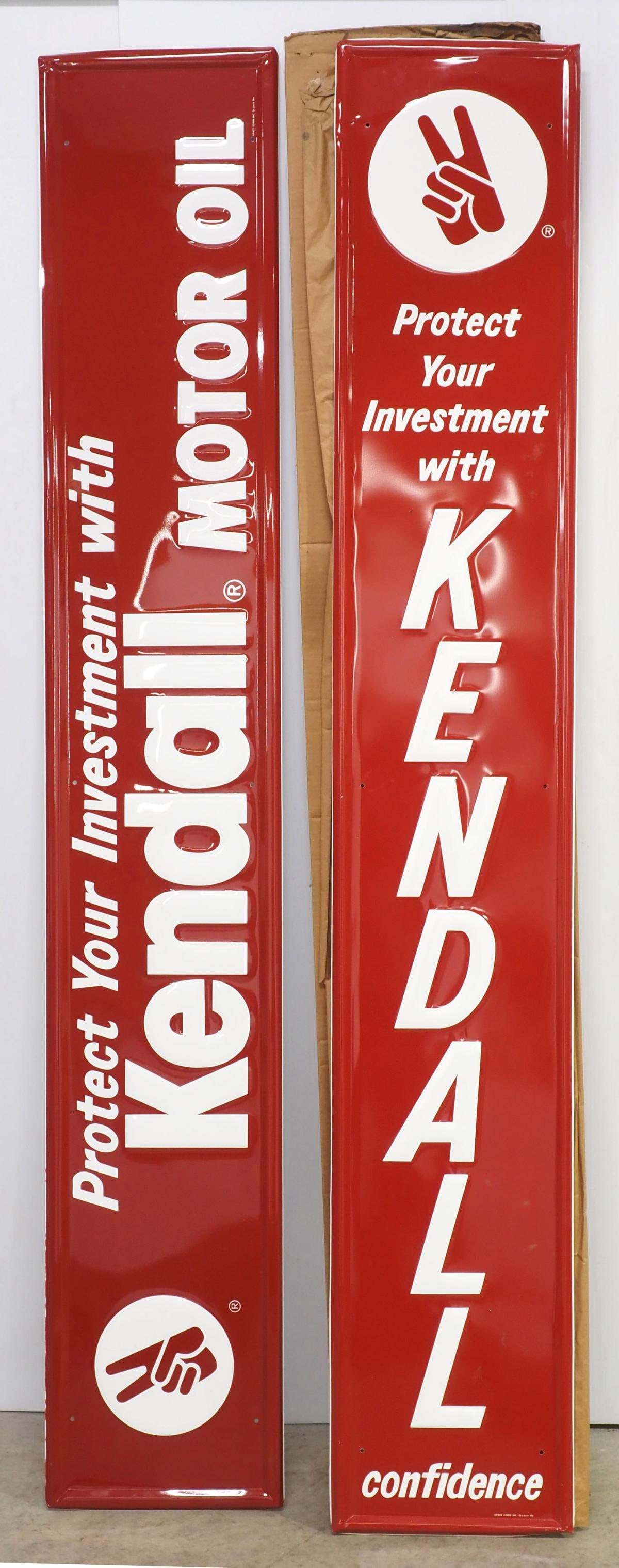 (2) Kendall Motor Oil sign by Grace Comm. Inc. (1 of 4)
