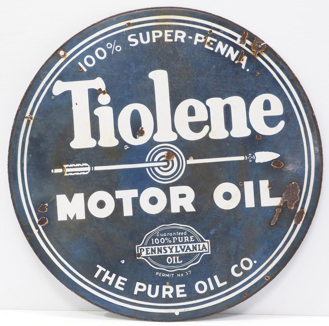Tiolene Motor Oil sign (1 of 3)