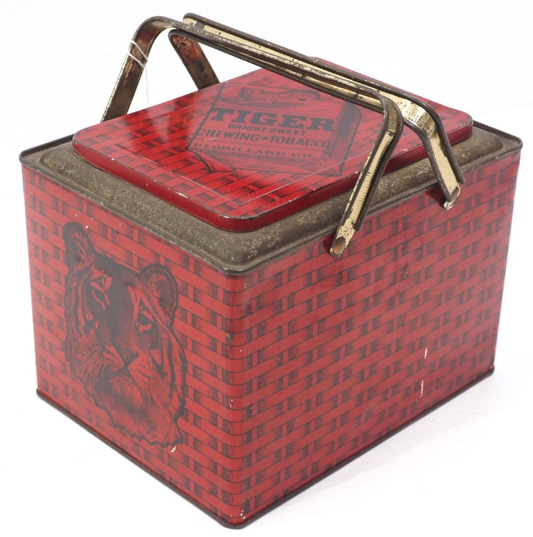 Tiger Chewing Tobacco metal tin (1 of 3)