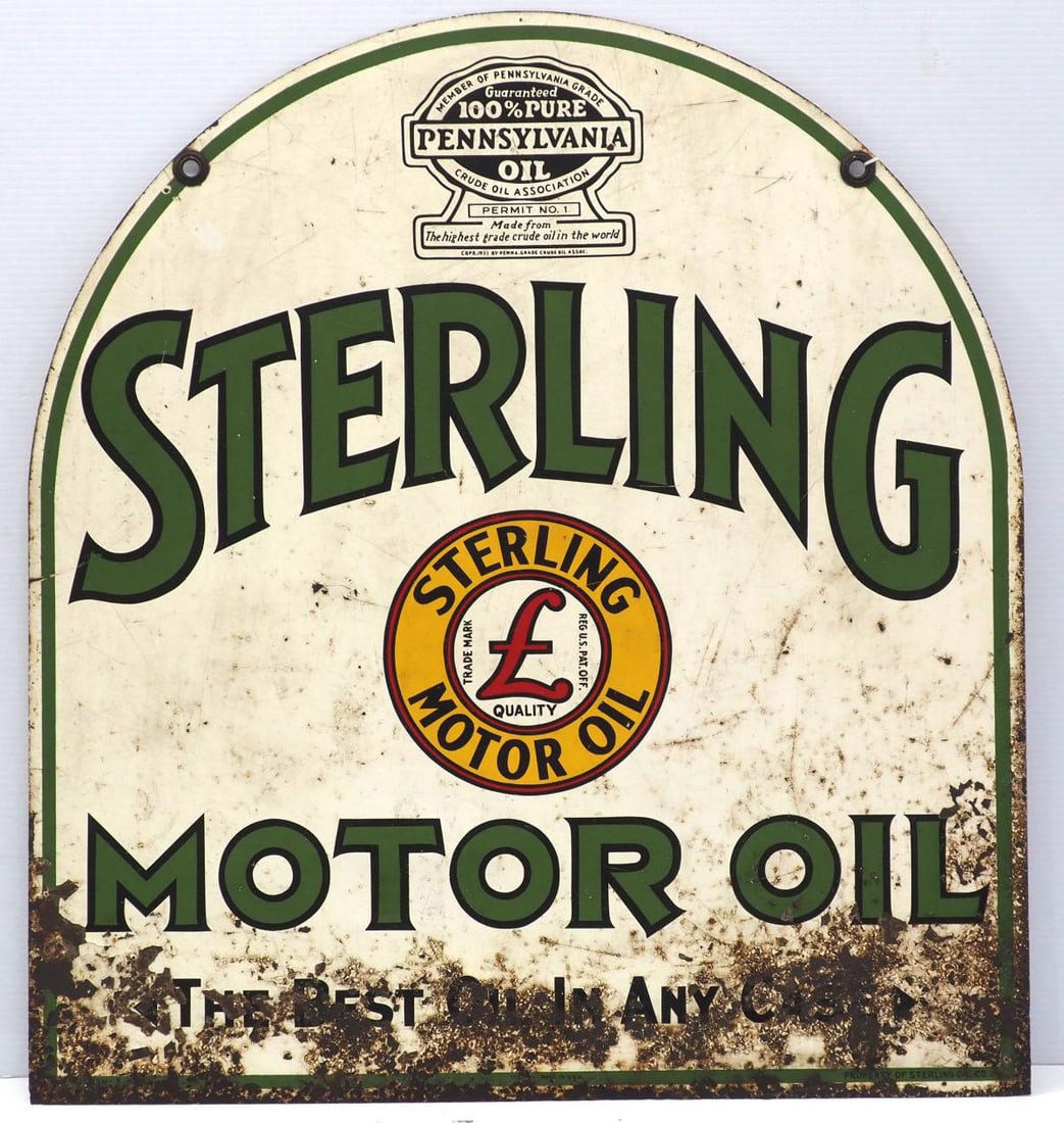 Sterling Motor Oil tombstone sign (1 of 4)