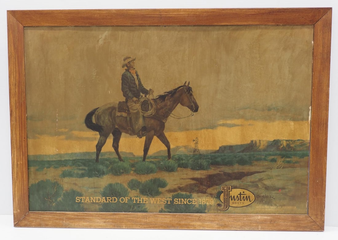 Justin Boots framed cardboard print (1 of 3)