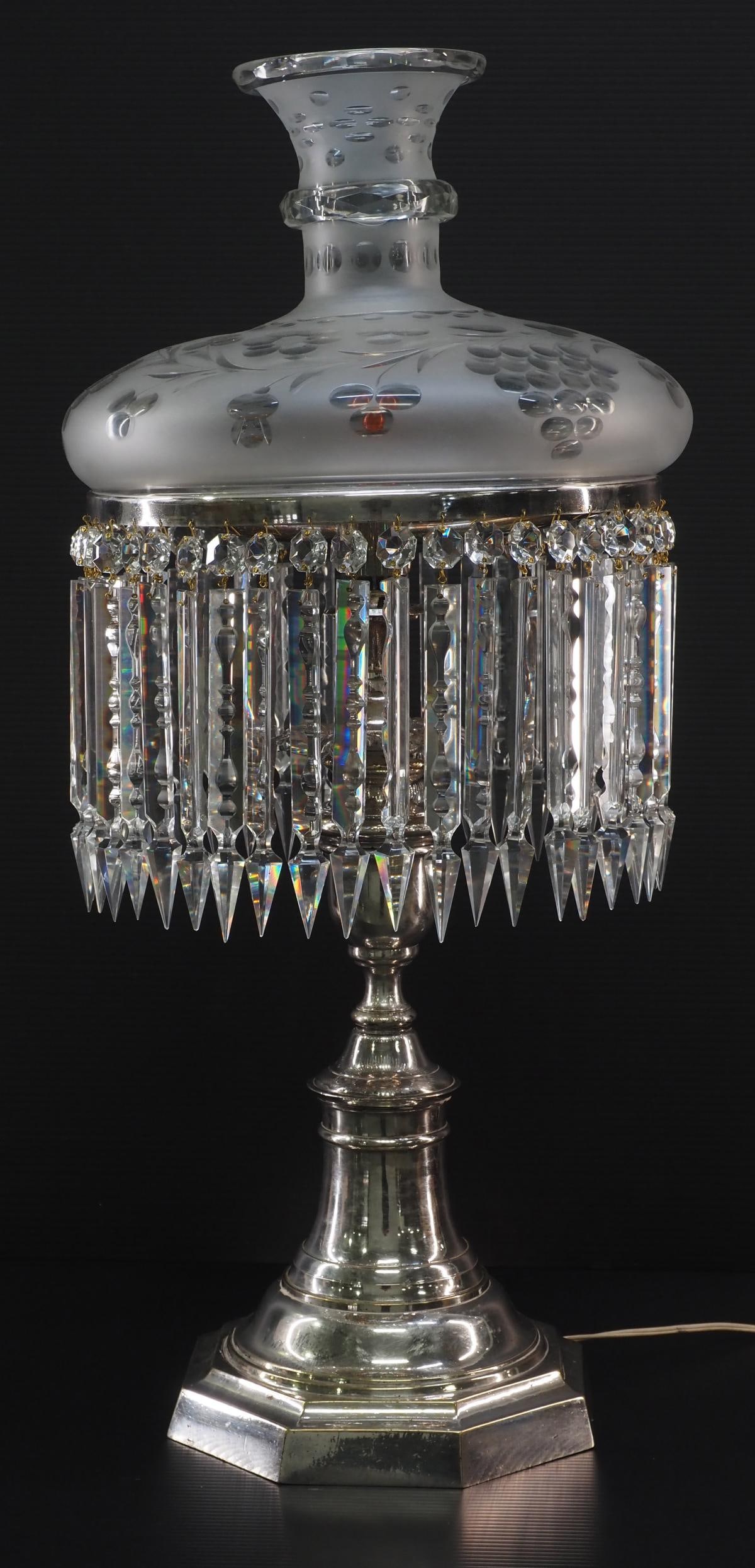 19th Century Sinumbra Silver Metal Lamp (1 of 7)