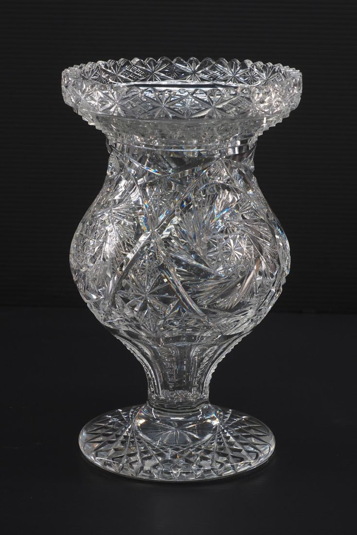 Large Early Cut-Glass Vase (1 of 6)