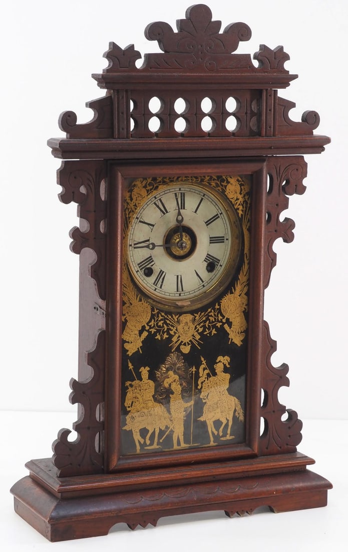 E.N. Welch 8-Day Mantle Clock in Walnut Case (1 of 6)