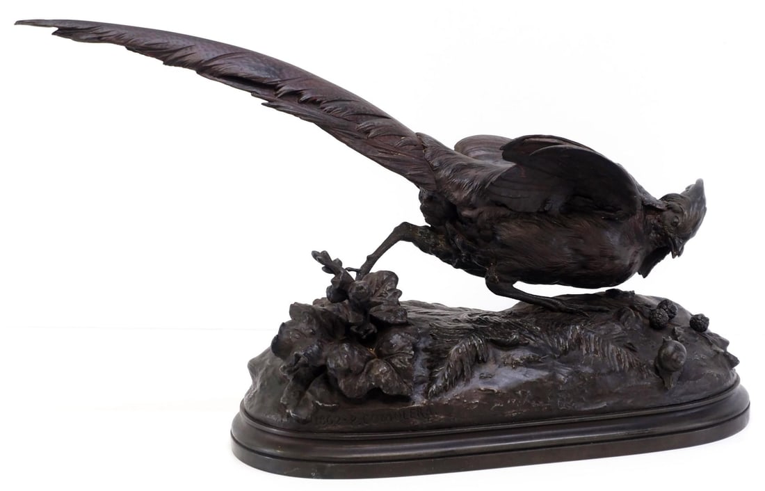 Pheasant Sculpture in Bronzed Spelter (1 of 7)