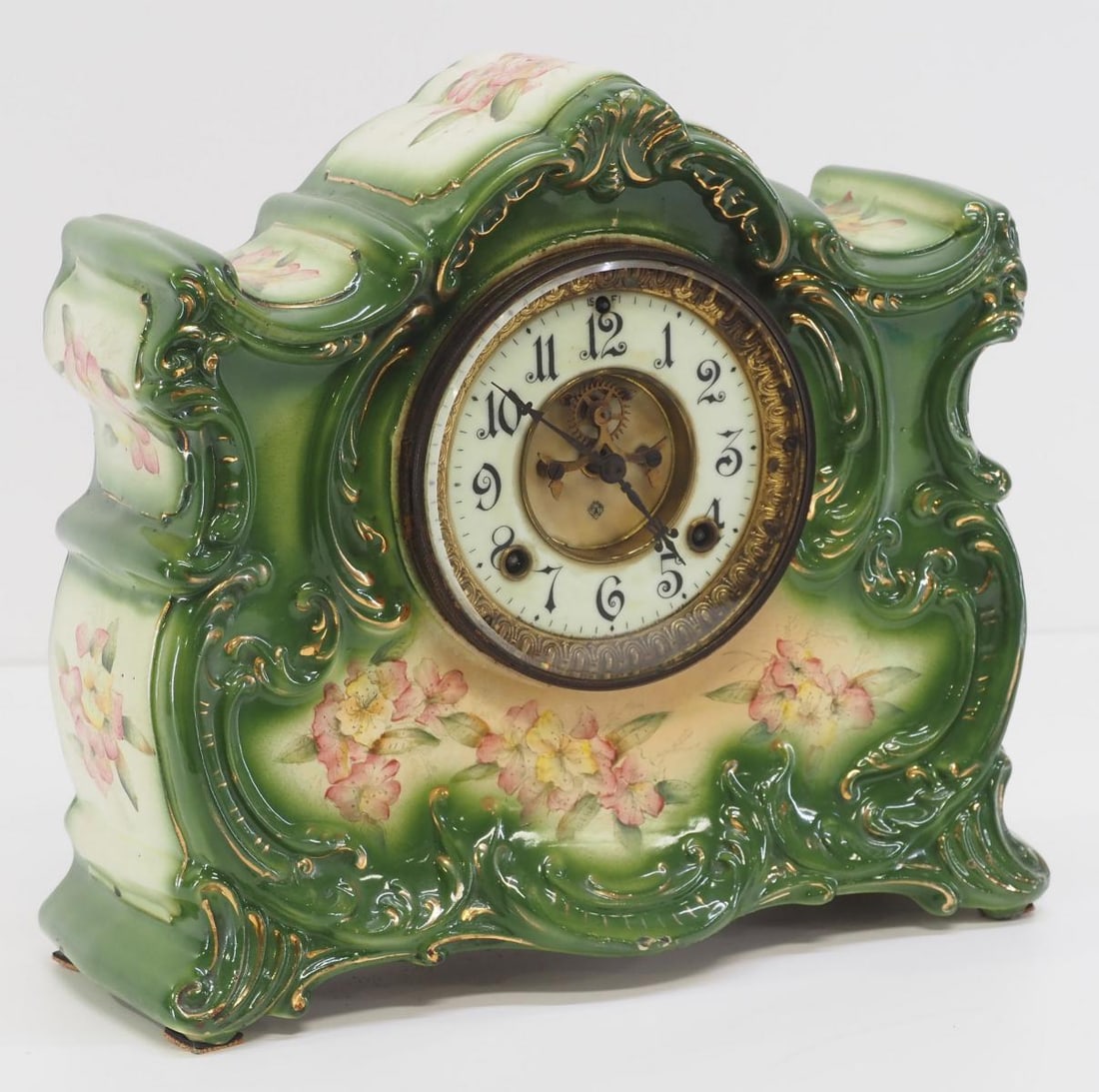 Royal Bonn Porcelain Cased 'Ossipee' Shelf Clock (1 of 4)
