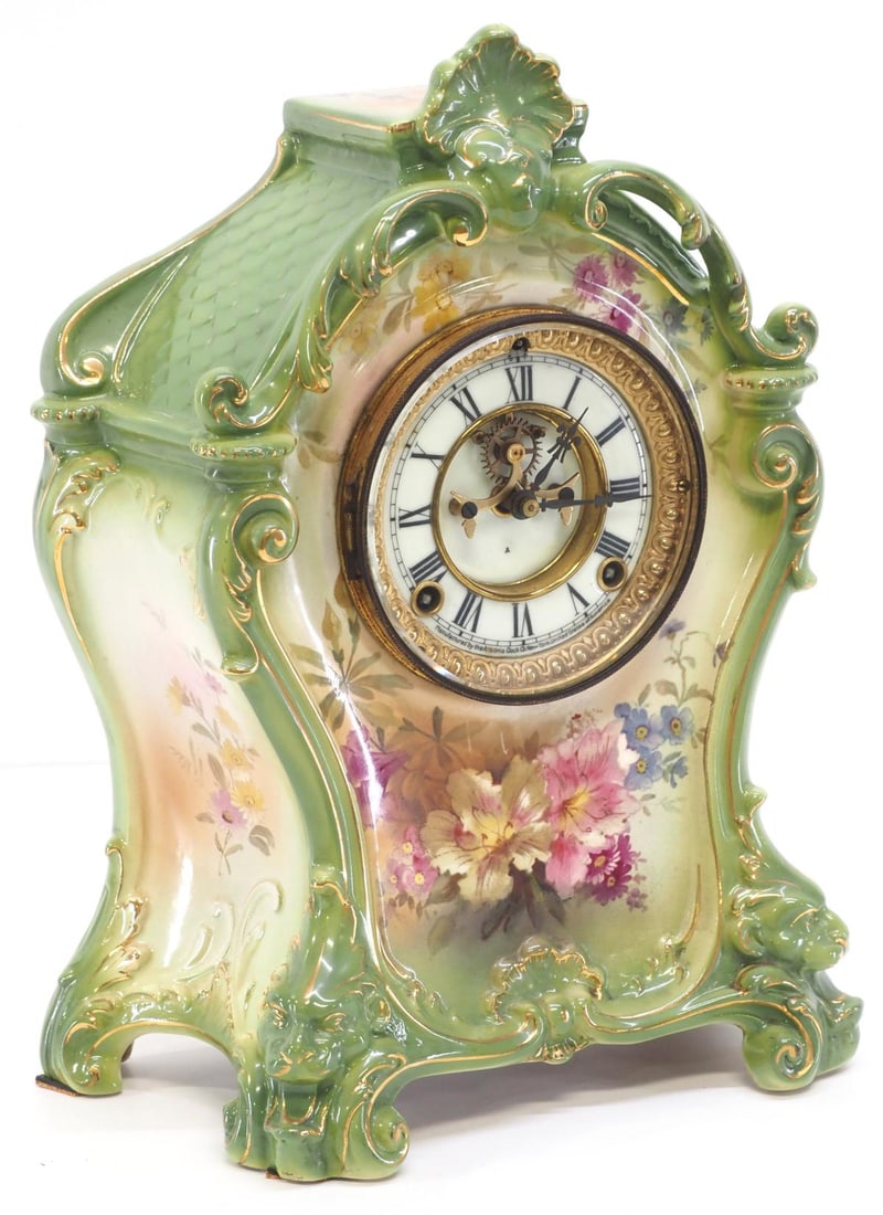 Royal Bonn Porcelain Cased 'LaMine' Shelf Clock (1 of 5)