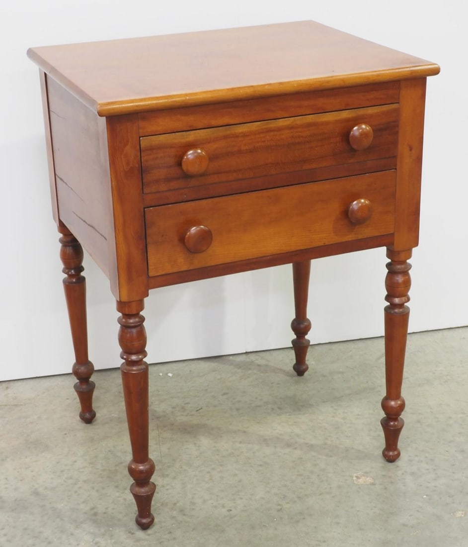 American Sheraton-style Cherry Side Table (1 of 5)