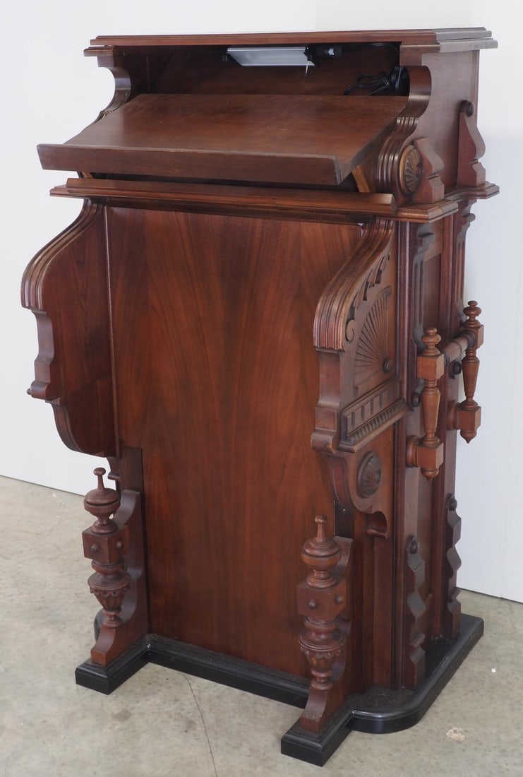 Custom Craftsman Victorian Walnut Rostrum (1 of 5)