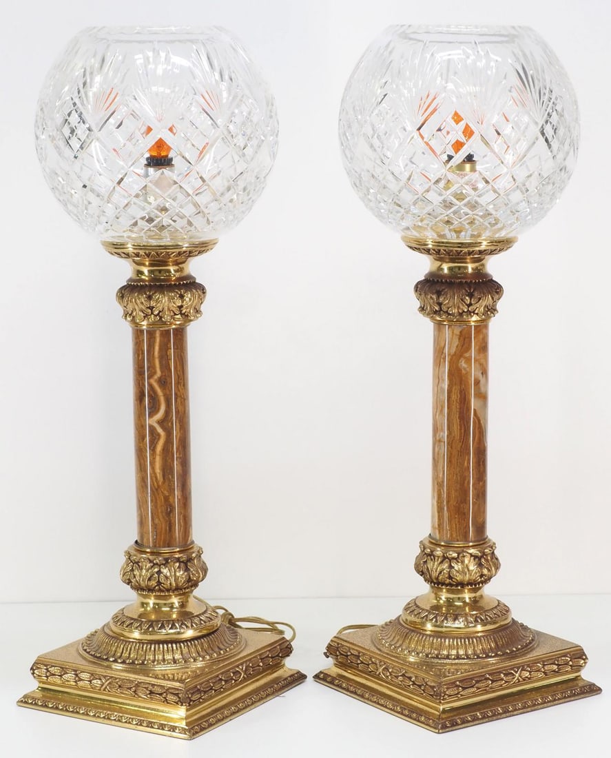 Pair of Mid-Century Art Deco Counter Torch Lamps (1 of 6)
