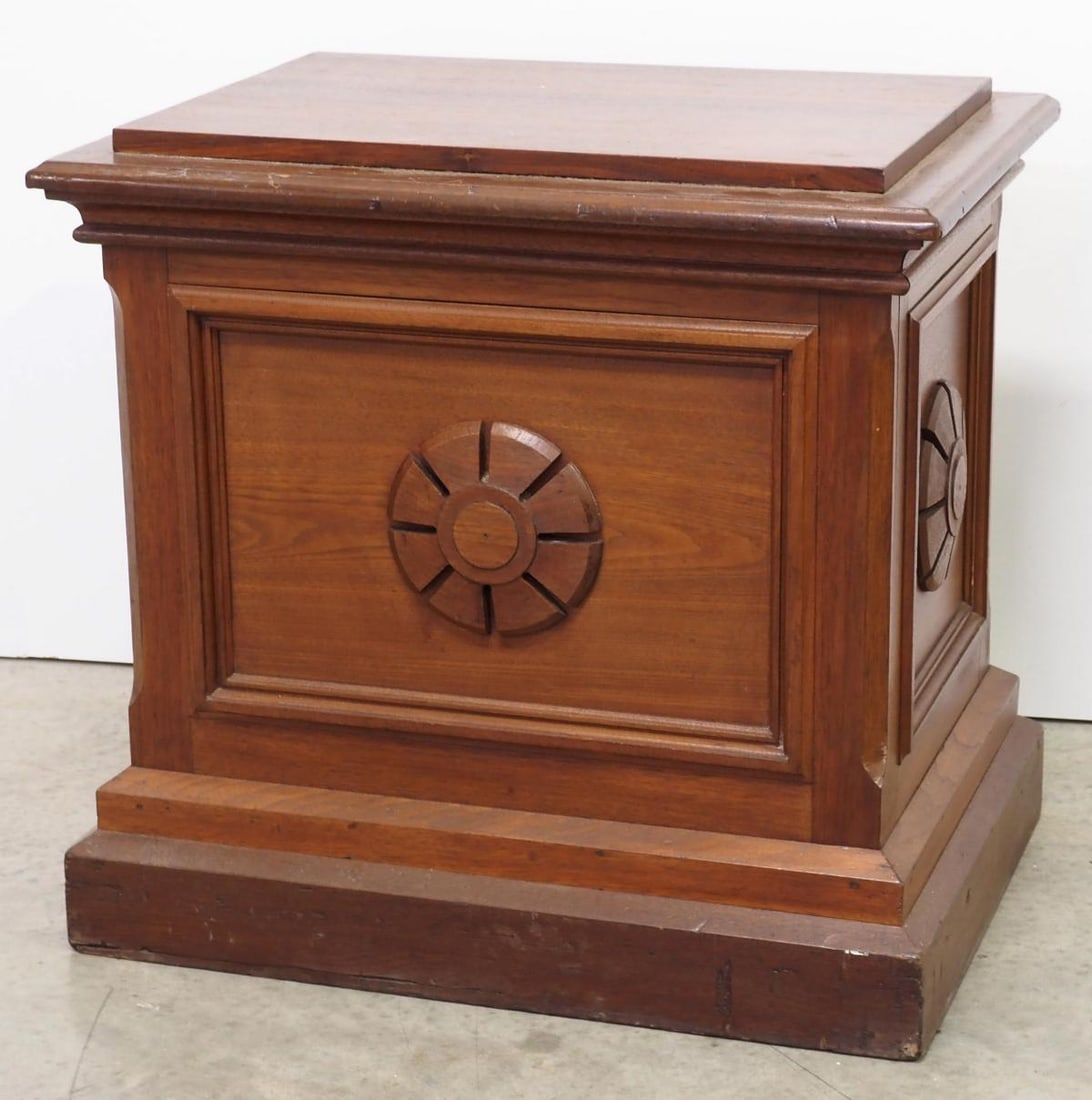 Victorian Walnut Accent Stand with Rosette Decorations (1 of 3)