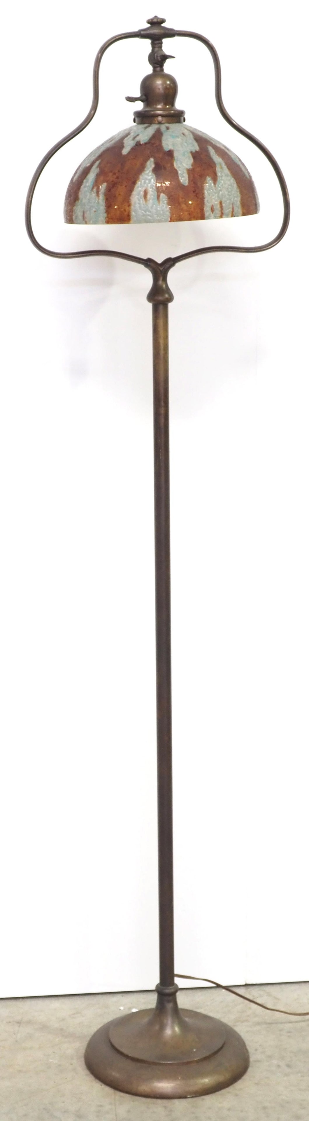 Early 20th Century Handel 'Bell' Brass Floor Lamp (1 of 6)