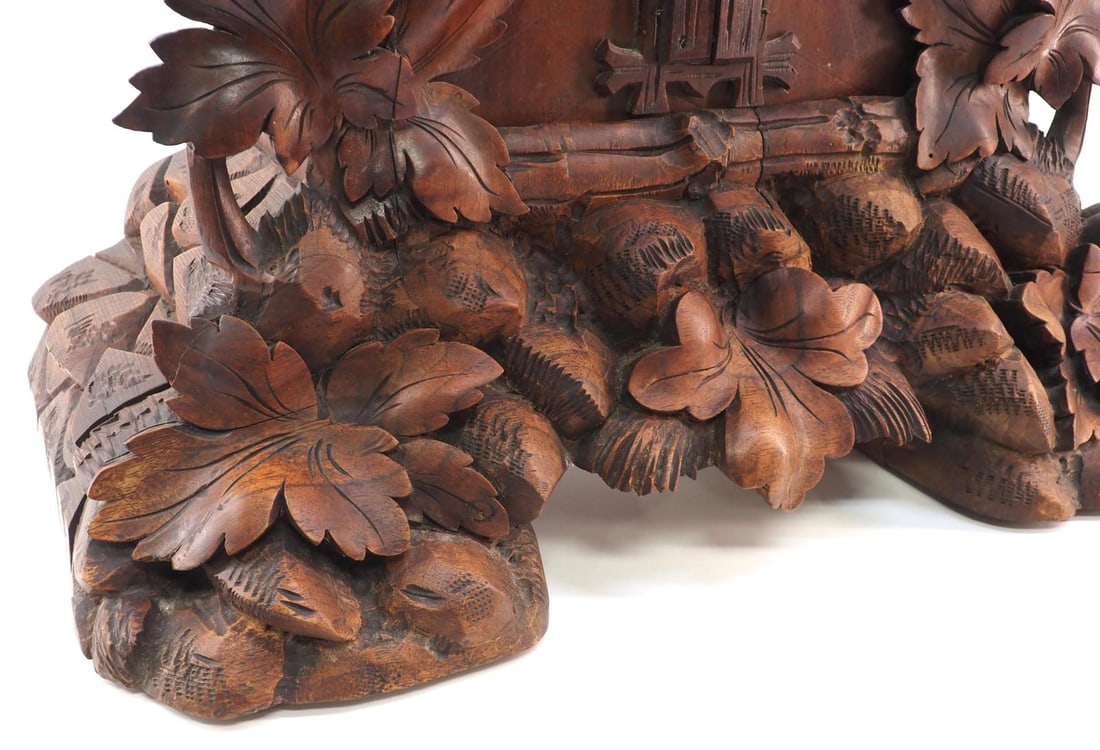 Quality Heavily Carved Black Forest German Table Cuckoo Clock - 2