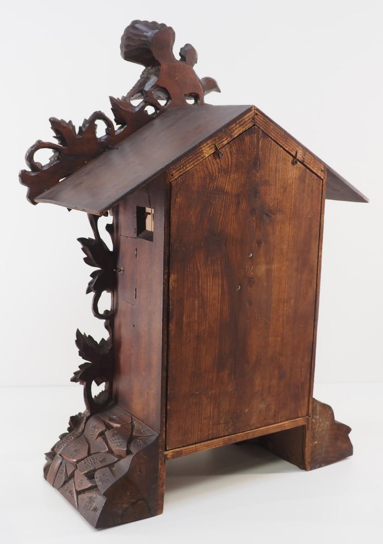 Quality Heavily Carved Black Forest German Table Cuckoo Clock - 6
