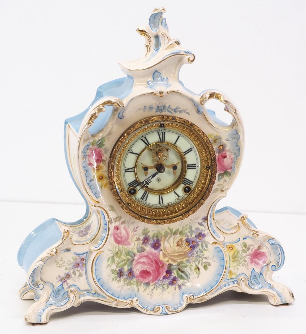 Royal Bonn Porcelain Cased 'LaVendee' Shelf Clock (1 of 8)