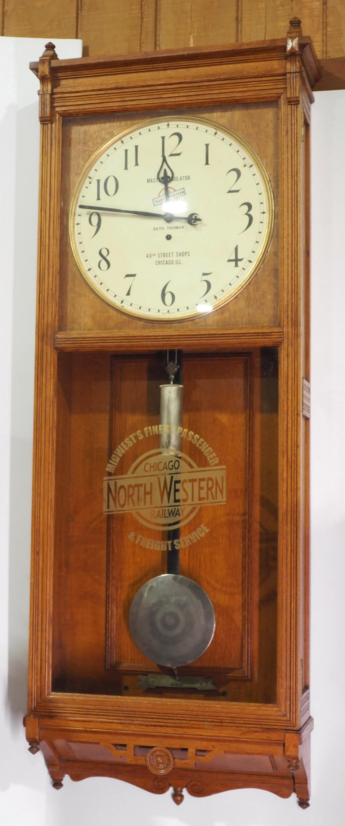 Seth Thomas Master Regulator Wall Clock for the North Western Railway (1 of 7)