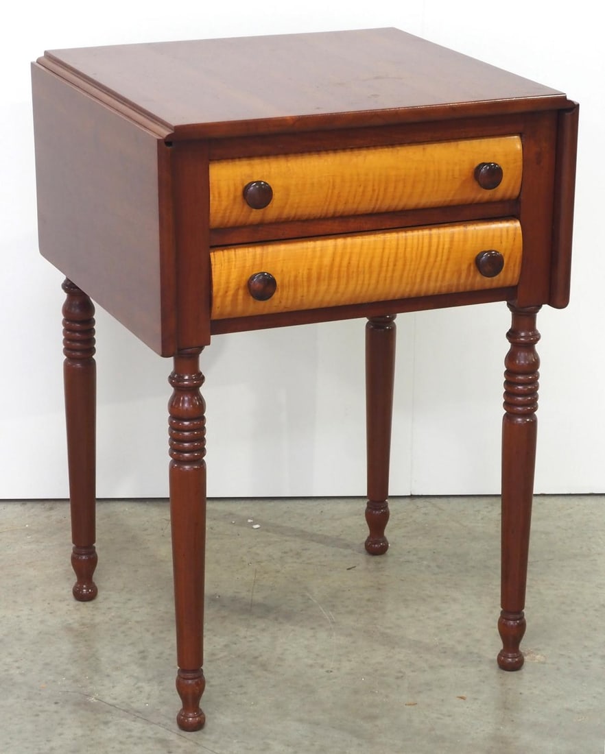 19th Century American Sheraton Drop Leaf Side Table (1 of 4)