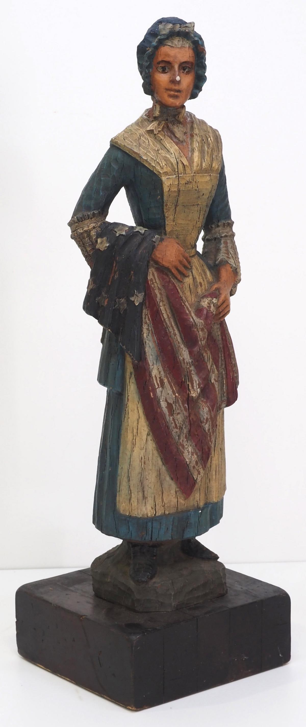 Revolutionary War-era Standing Resin Figure (Betsy Ross?) (1 of 4)
