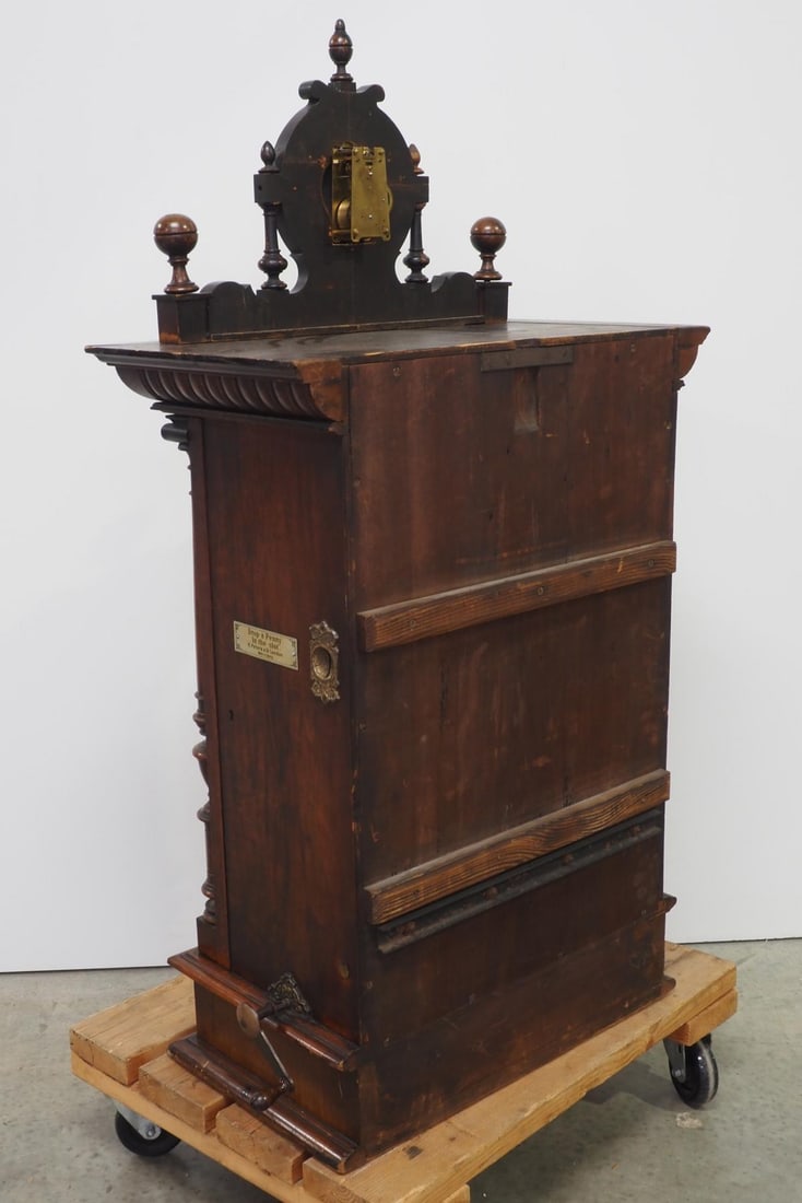 Table-top 19th Century Clock Top Coin-Operated Polyphon 104U Music Box - 8
