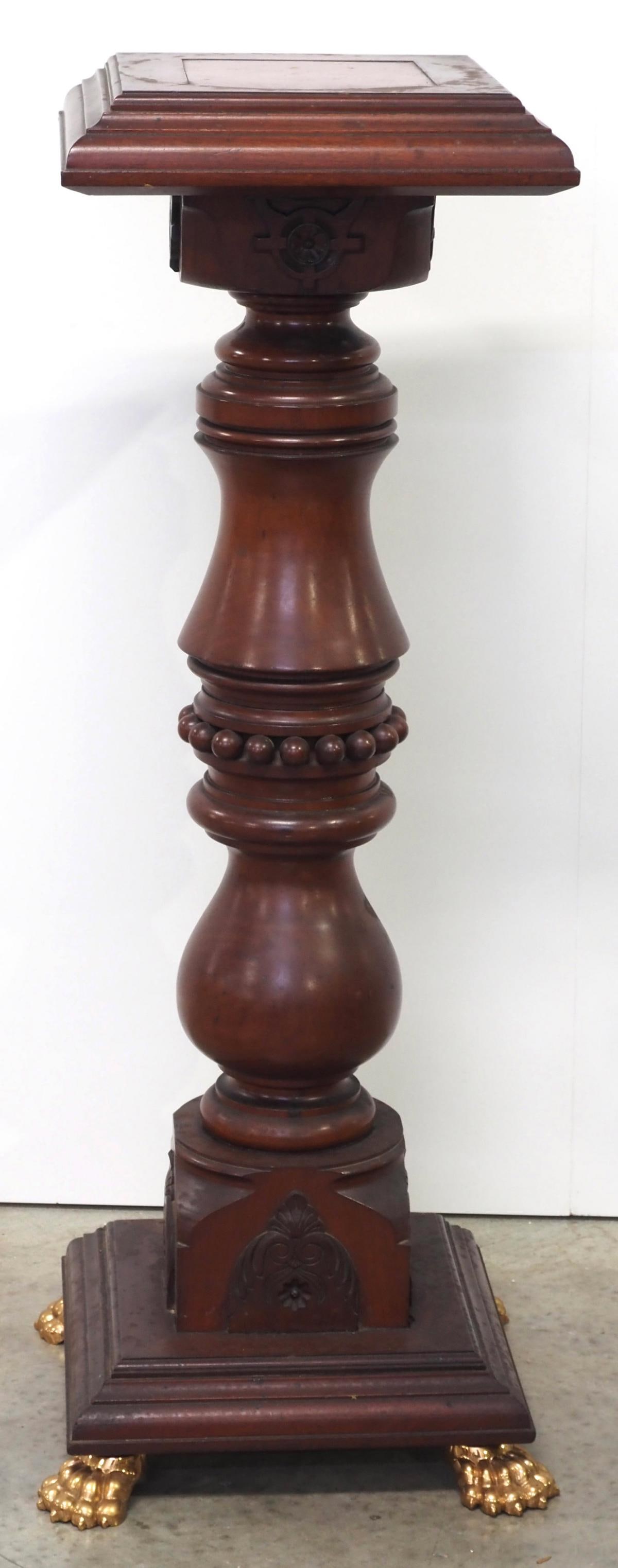 19th Century French Henri II style Walnut Pedestal (1 of 4)