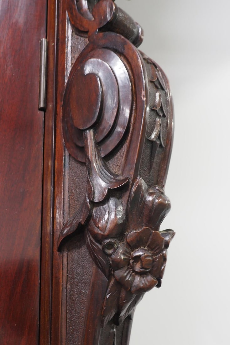 J.J. Elliott Fine Carved Mahogany 9-Tube Tall Case Grandfather Clock c.1890 - 14