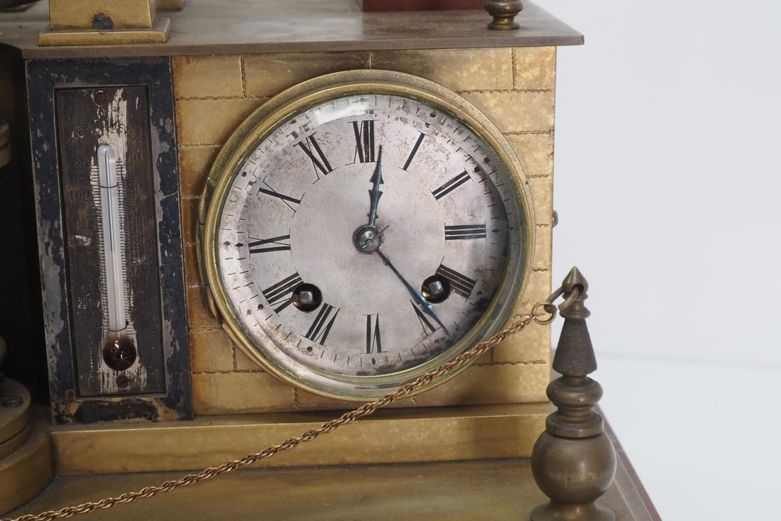 French Industrial Animated Steam Shelf Clock, early 1800s - 3