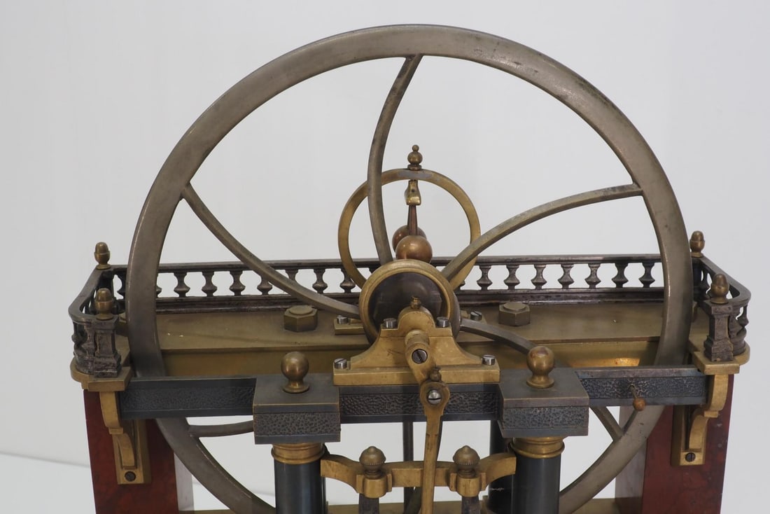 French Industrial Animated Steam Shelf Clock, early 1800s - 5
