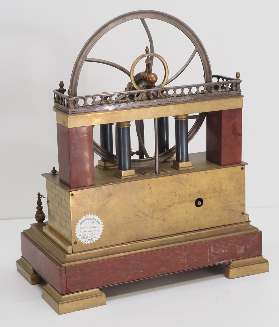 French Industrial Animated Steam Shelf Clock, early 1800s - 6