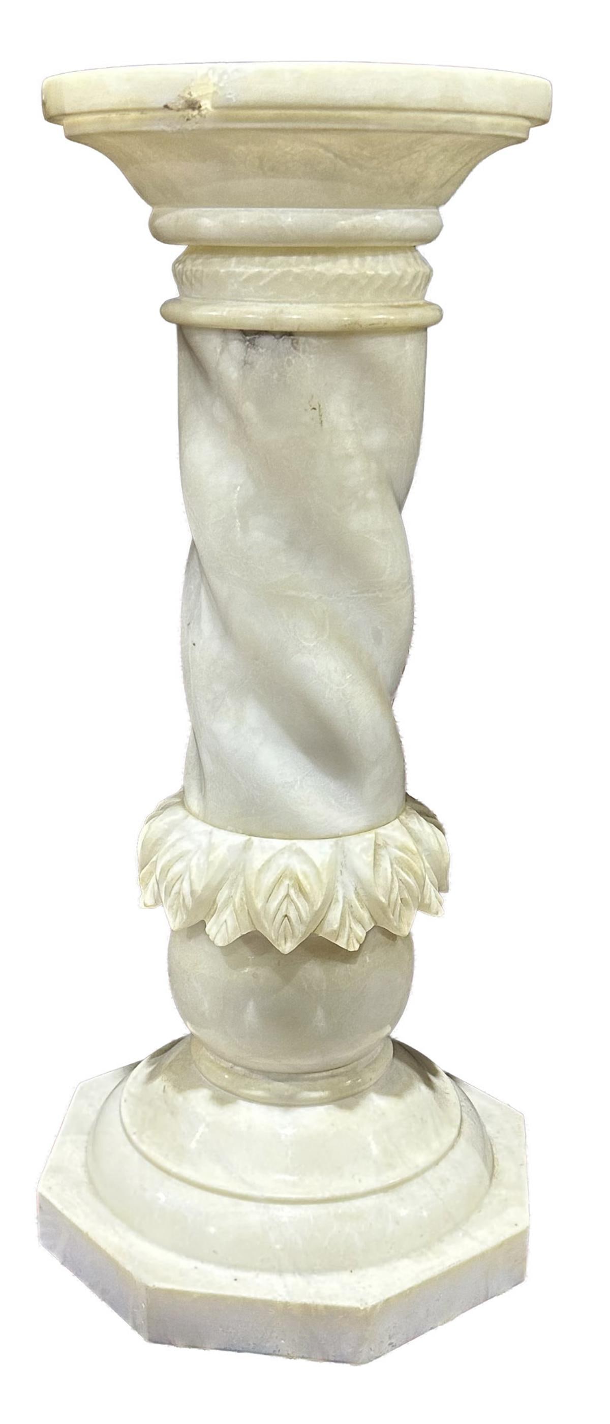 2-Pc Marble Carved Pedestal (1 of 6)