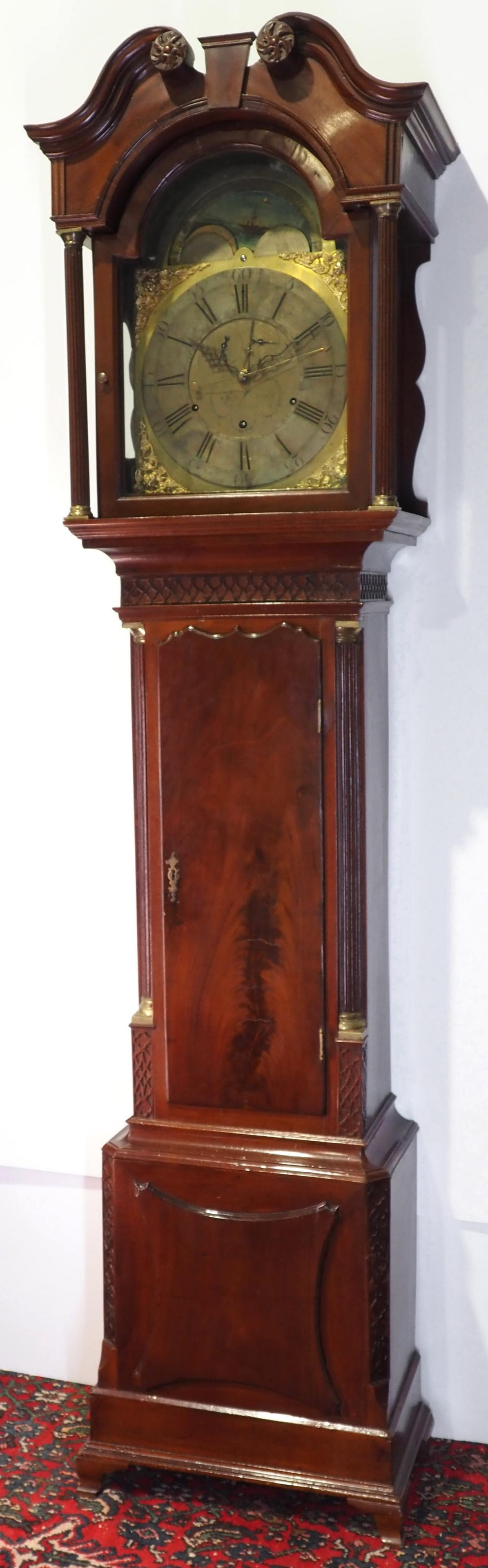 James Bennett, Uttoxeter Tall Case Grandfather Clock with Ship Movement (1 of 8)