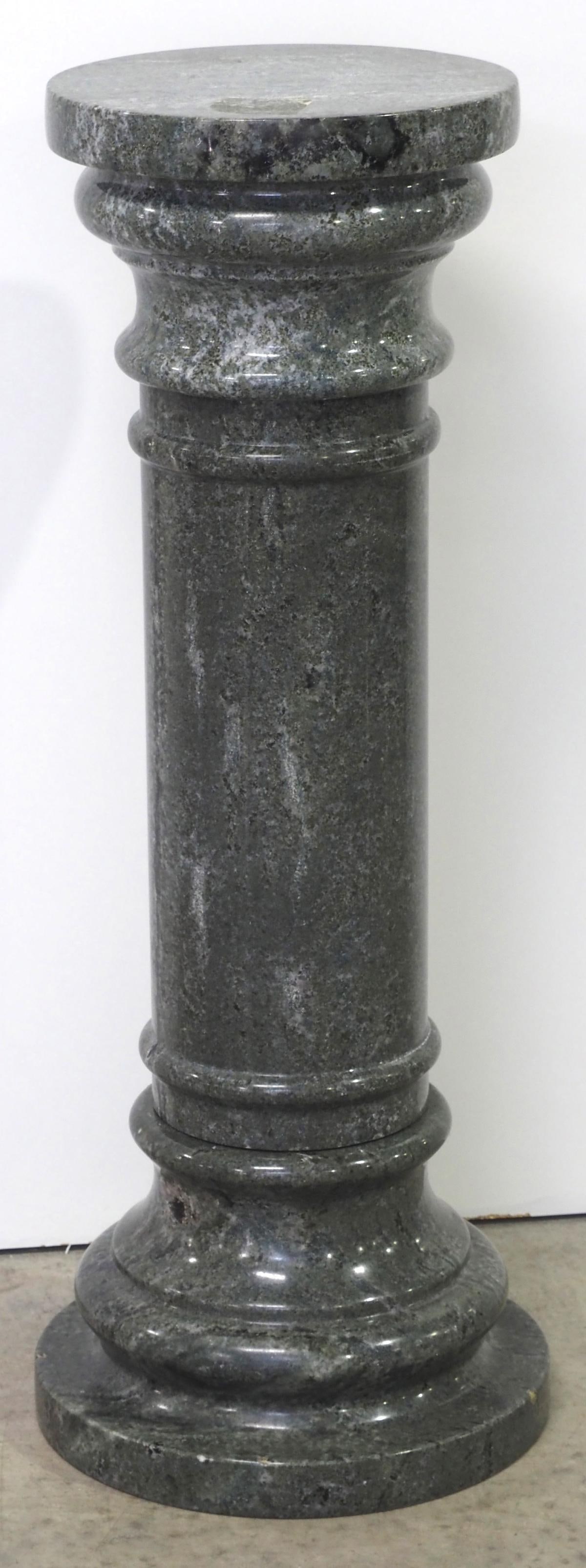 Solid Green Granite Pedestal Stand (1 of 3)
