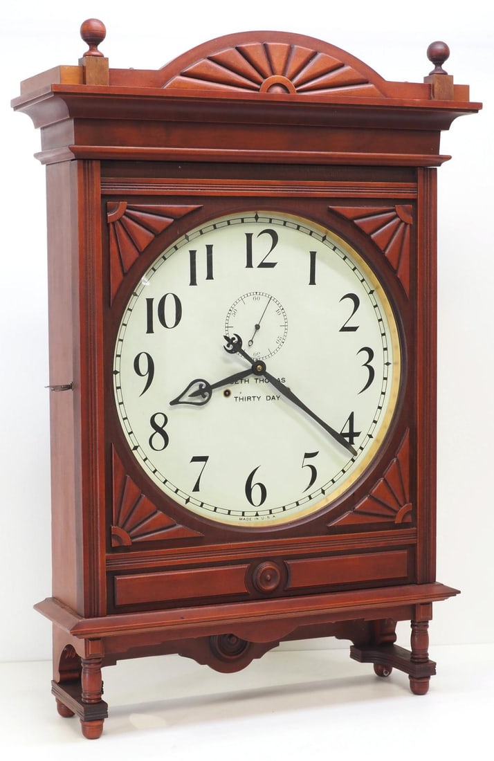 Seth Thomas 30-Day Mahogany Case Lobby 14 Wall Clock (1 of 3)
